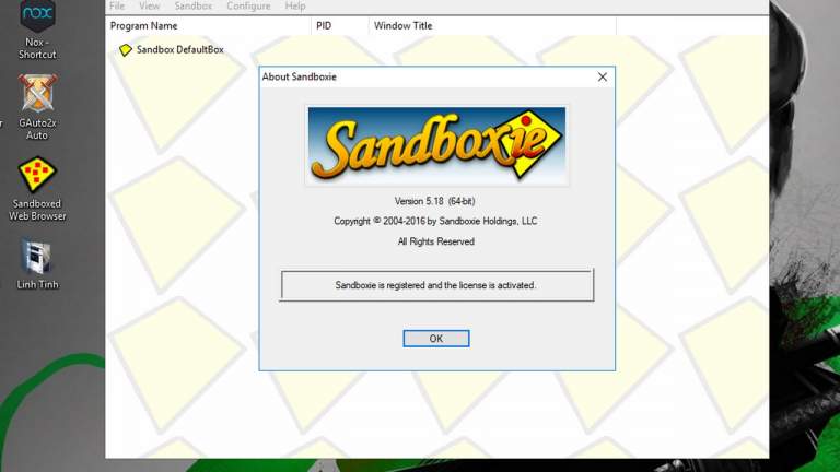 Cách “ép” các ứng dụng phải chạy trong môi trường an toàn Sandboxie