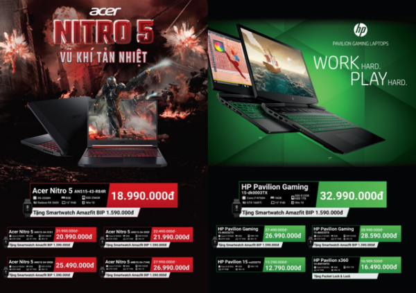 Laptop gaming nào được giảm giá và tặng kèm smartwatch tại Phong Vũ?