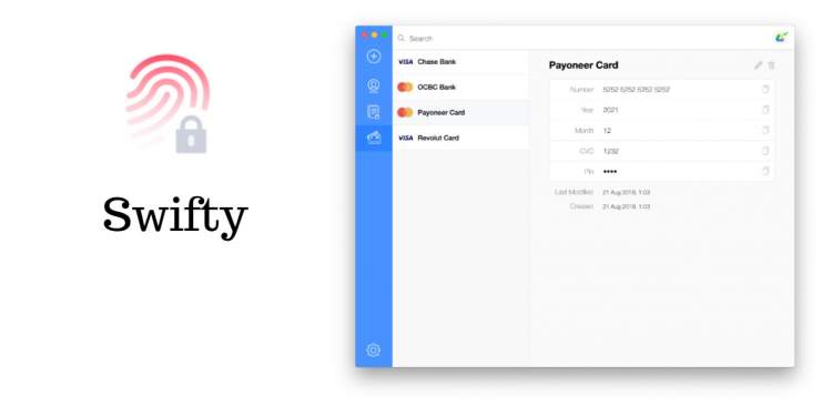 Swifty: Ứng dụng lưu giữ mật khẩu an toàn và miễn phí cho Windows, Linux, Mac