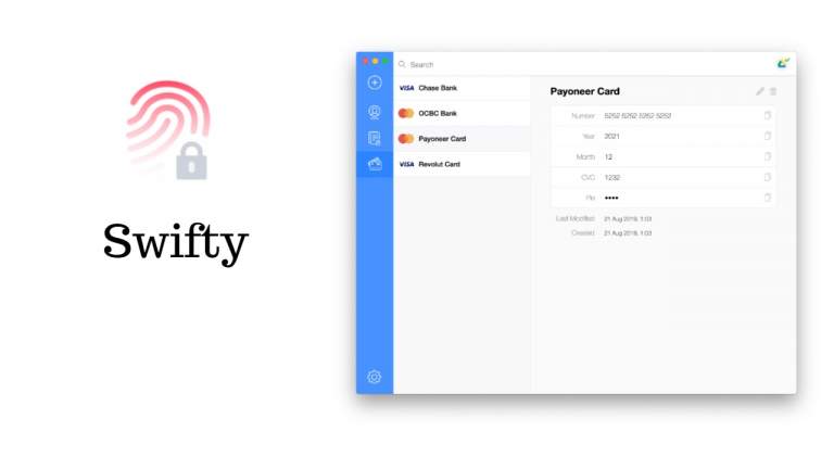 Swifty: Ứng dụng lưu giữ mật khẩu an toàn và miễn phí cho Windows, Linux, Mac