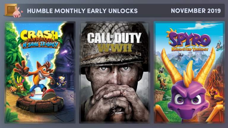 Humble Monthly tháng 11/2019: Call of Duty: WWII, Crash Bandicoot N. Sane Trilogy và…