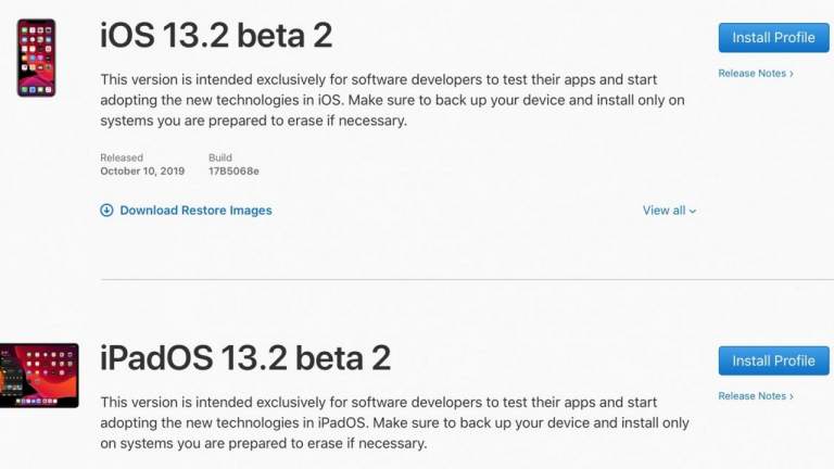 Đã có iOS 13.2 Beta 2 và iPadOS 13.2 Beta 2, mời bạn cập nhật