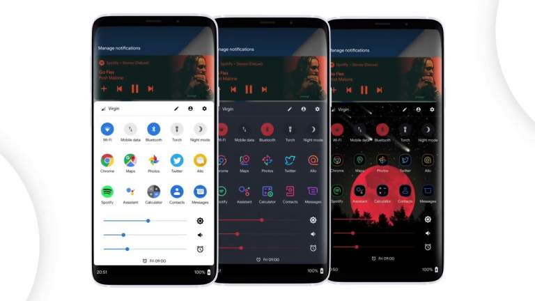 Mở Quick Settings trên Android từ cạnh dưới và hai bên màn hình