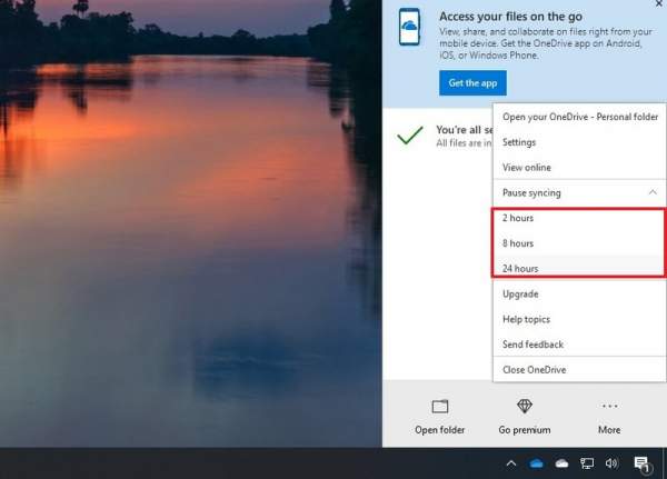 Tắt nhanh đồng bộ OneDrive trên Windows 10