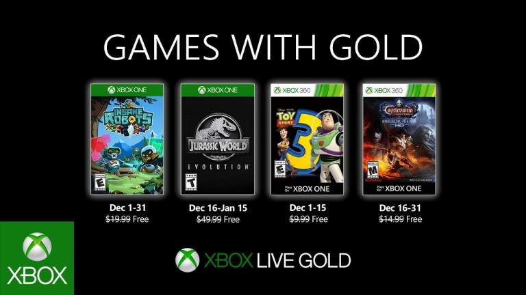 Games with Gold tháng 12/2019: Insane Robots, Jurassic World Evolution và…