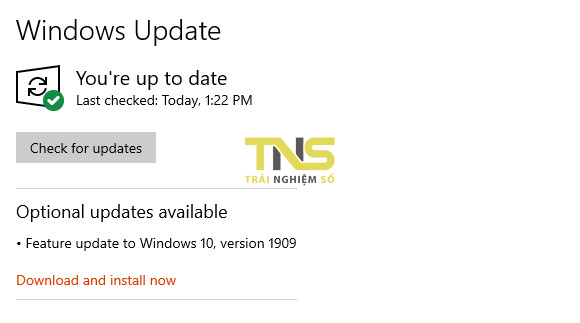 windows 1909 - Ba cách cập nhật máy tính lên Windows 10 build 1909