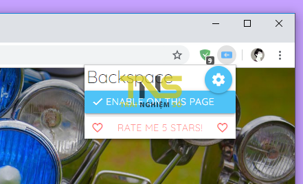 Sử dụng lại phím Backspace để lùi trang trên Chrome