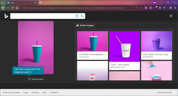 Cách dùng tính năng tìm kiếm ảnh tương đồng của Bing từ desktop