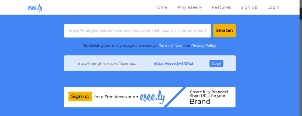 esee.ly: Rút gọn link với hơn 50 tính năng miễn phí
