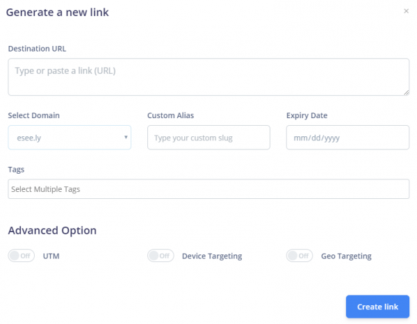 esee.ly: Rút gọn link với hơn 50 tính năng miễn phí