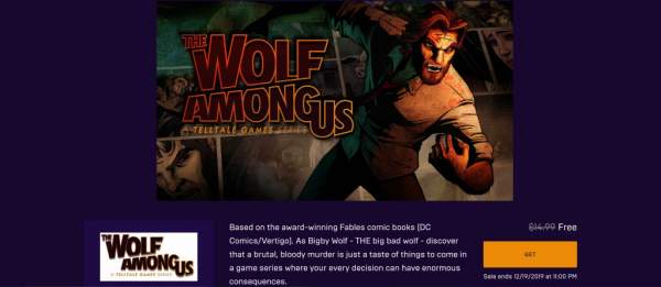 Nhanh tay tải The Wolf Among Us đang miễn phí từ Epic Games Store