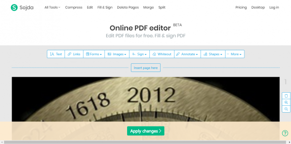 Sejda: Sự lựa chọn mới khi cần chỉnh sửa PDF trực tuyến