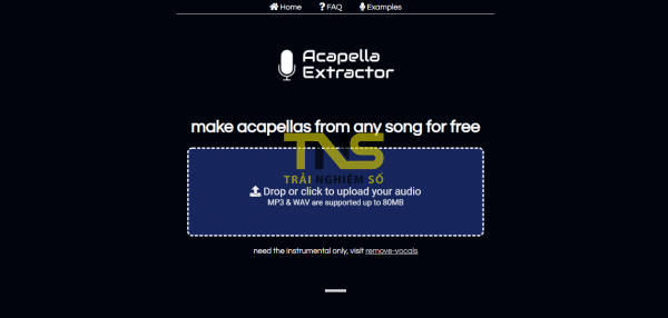 Acapella Extractor: Tách nhạc lấy giọng ca bài hát dễ dàng