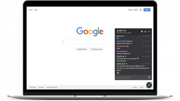 Relay: Trò chuyện với bạn bè, người lạ trên trang web bất kỳ