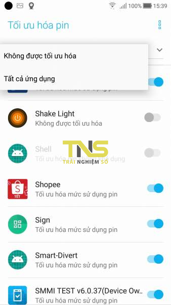 Lắc điện thoại mở đèn pin dành cho Android