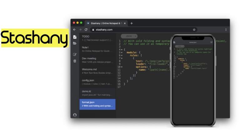 Stashany: Trình soạn thảo code, văn bản đơn giản