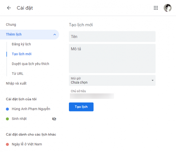 Tạo lịch Âm cực nhanh và xem trong Google Calendar,...
