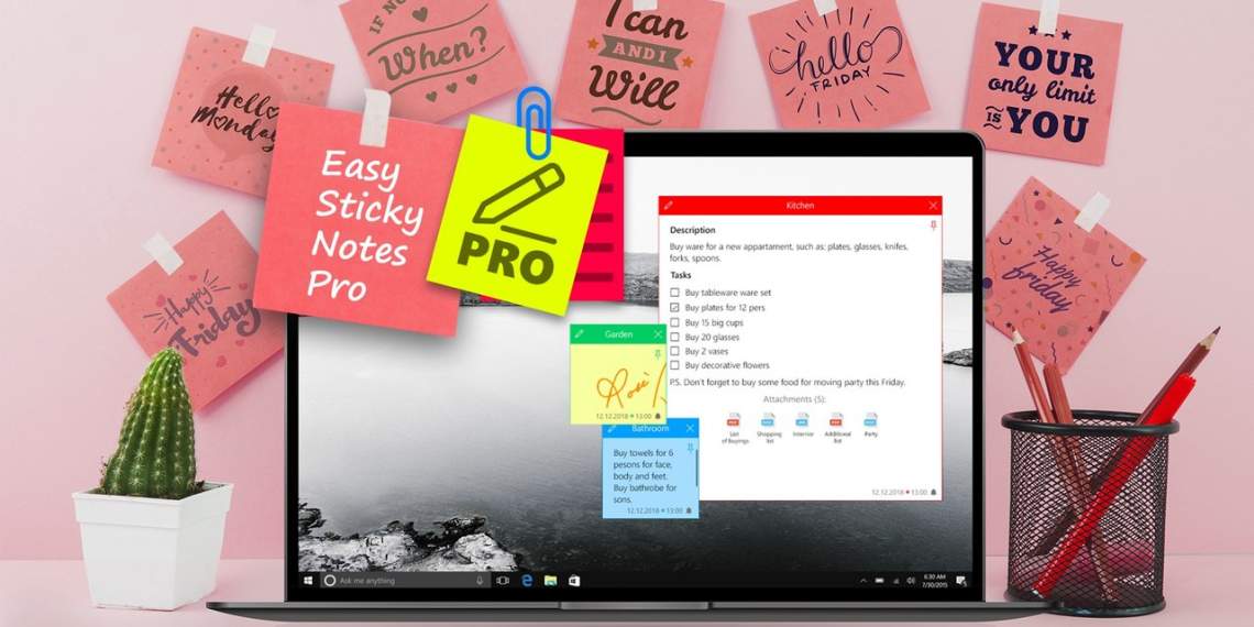 Dùng Easy Stick Notes Pro viết ghi chú và đồng bộ vào OneDrive