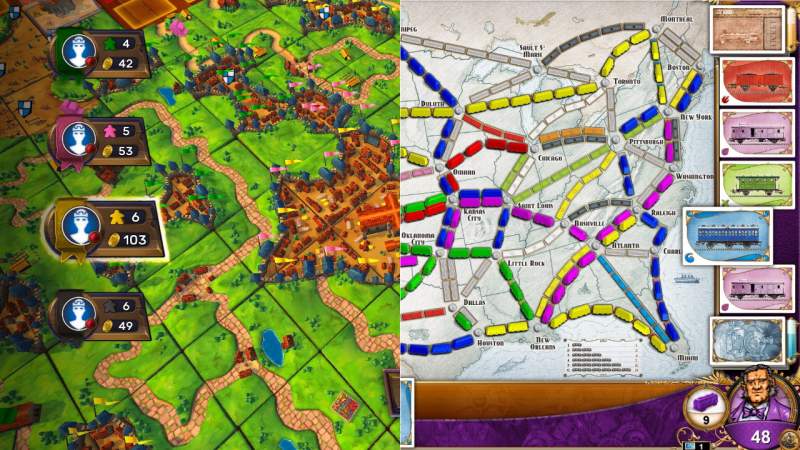 Đang miễn phí 2 board game Ticket to Ride và Carcassonne rất hay
