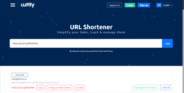 Bỏ Tinyurl và dùng Cuttly để rút gọn link tốt hơn