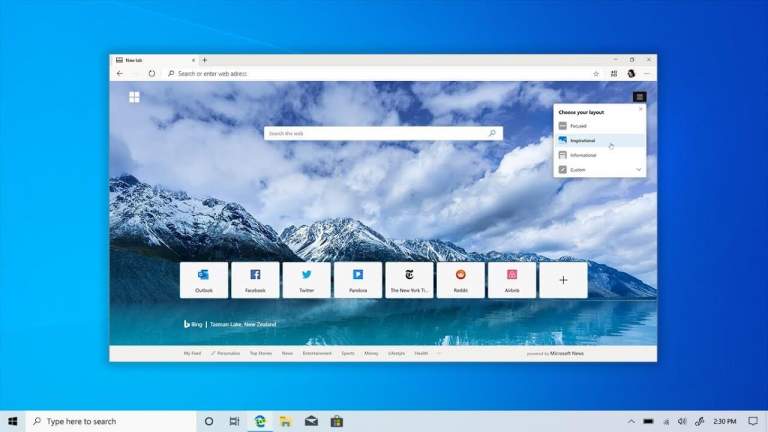 Mẹo hiển thị hình nền Bing trên New Tab trình duyệt Microsoft Edge Chromium