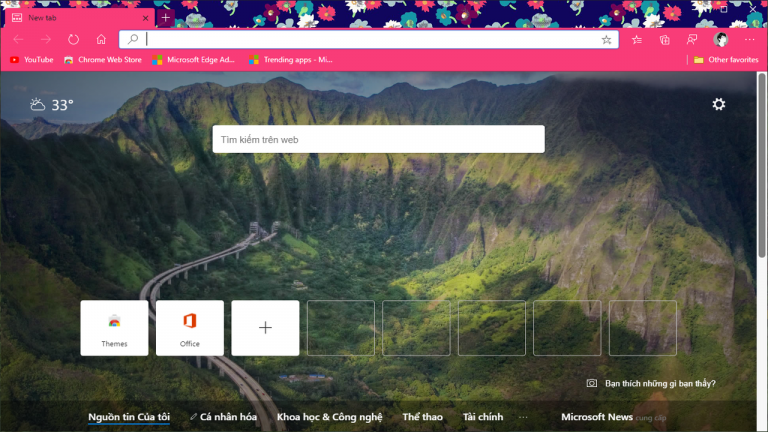 Cách cài đặt theme của Chrome Web Store lên Microsoft Edge Chromium