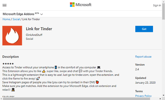 Cách sử dụng Tinder trên PC bằng cách dùng Microsoft Edge Chromium