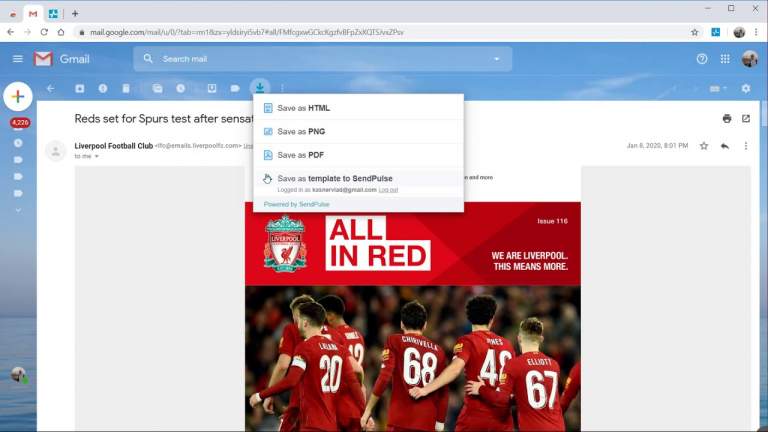 Cách lưu email trên Gmail thành định dạng PDF, PNG, HTML