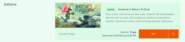 Đang miễn phí 3 game phiêu lưu Anodyne 2, A Short Hike và Mutazione