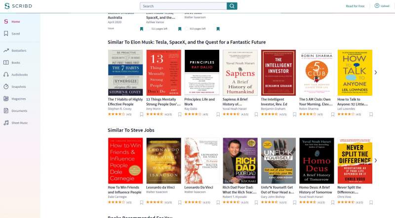 Đang miễn phí 1 tháng Scribd: thư viện hơn một triệu cuốn sách