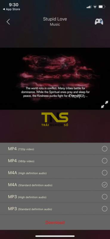 YoungTunes - nghe nhạc YouTube trên iPhone khi tắt màn hình, tải video về