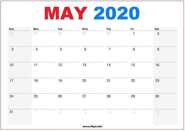 Bộ ảnh nền lịch cho tháng 5-2020