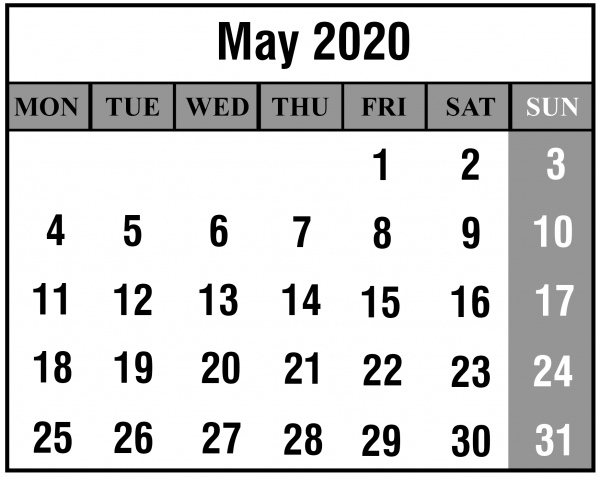 Bộ ảnh nền lịch cho tháng 5-2020