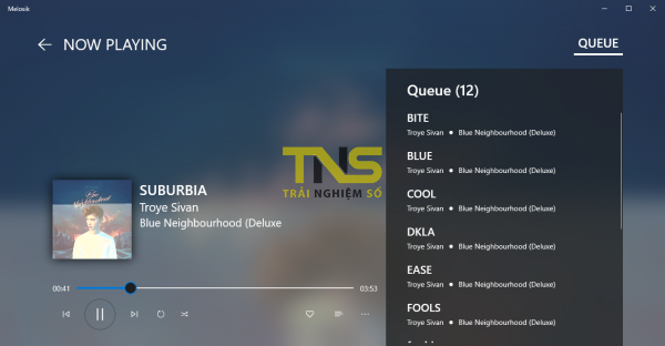 Melosik: Ứng dụng phát nhạc giống Zune cho Windows 10