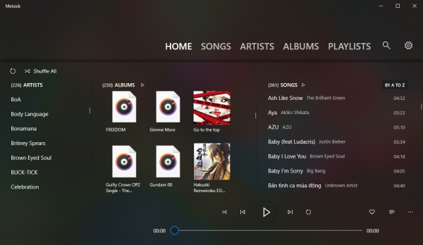 Melosik: Ứng dụng phát nhạc giống Zune cho Windows 10