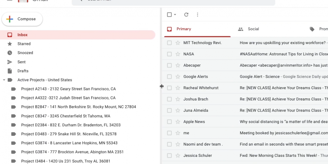 Cách mở rộng không gian thanh sidebar trên Gmail thật dễ
