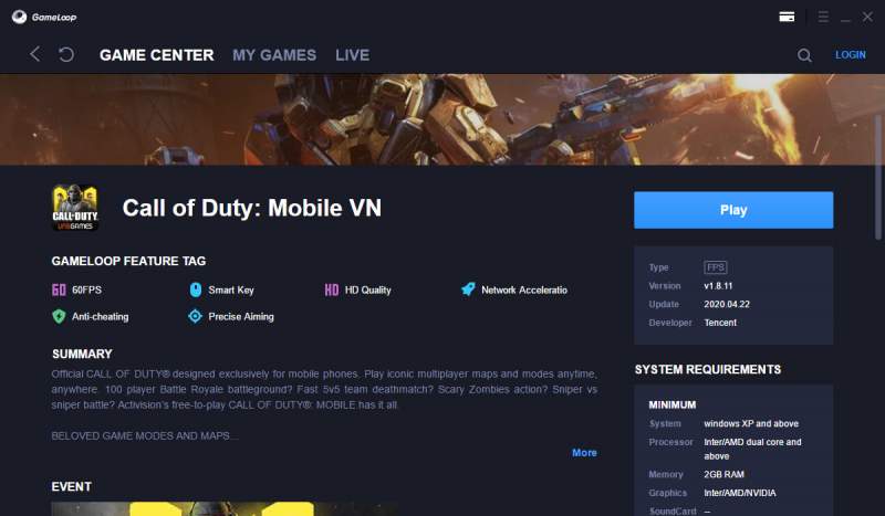 Cách cài giả lập Call Of Duty: Mobile VN trên PC