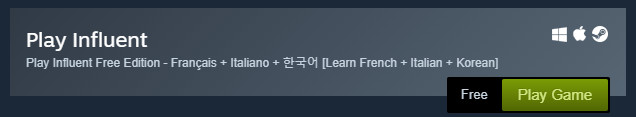 Học tiếng Pháp, tiếng Ý và tiếng Hàn với tựa game Influent miễn phí