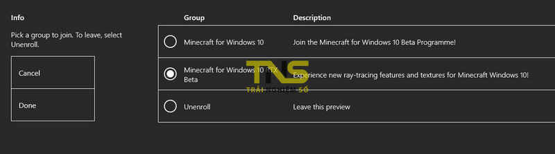 Cách bật RTX trên Minecraft