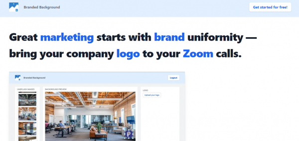 Tạo nền ảo chuyên nghiệp cho Zoom với logo trang web, công ty