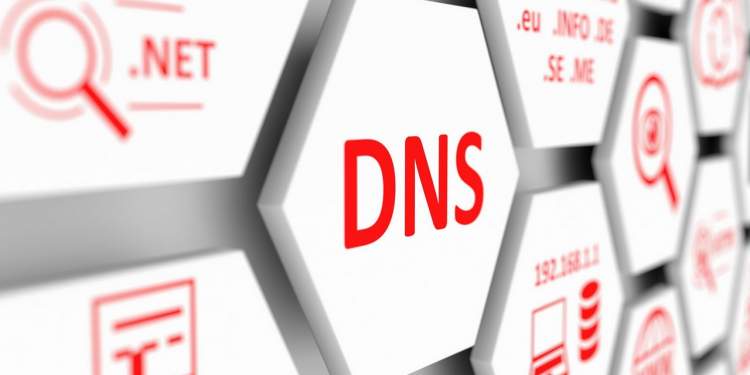 DNS concept cell blurred background 3d illustration