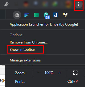 Cách ẩn biểu tượng một tiện ích trên thanh công cụ Chrome