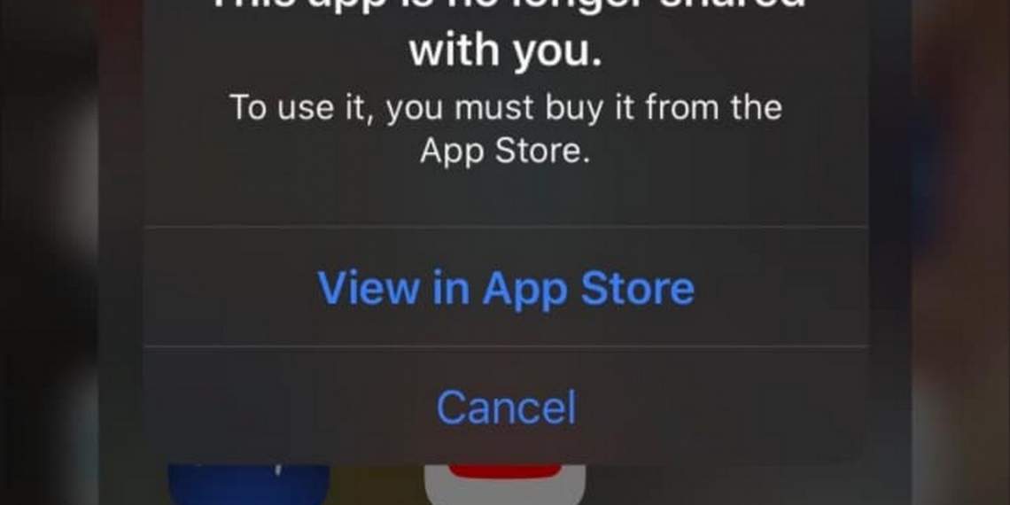 Cách sửa lỗi This app is no longer shared with you trên iOS 13.5