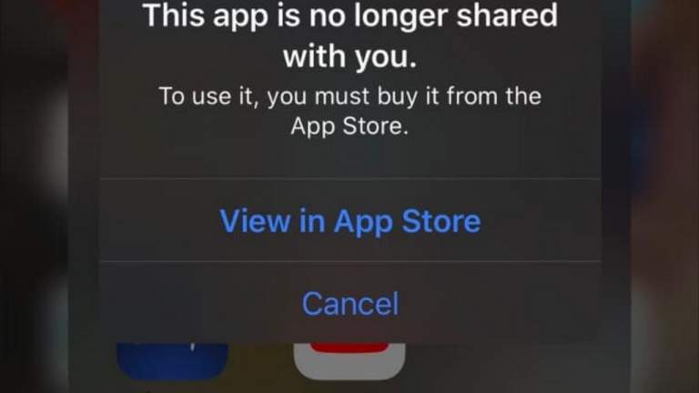 Cách sửa lỗi This app is no longer shared with you trên iOS 13.5