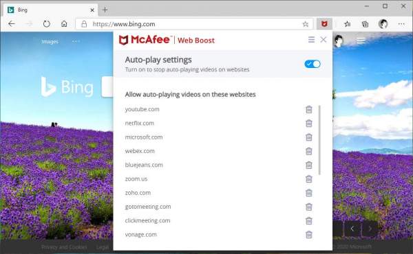 McAfee® Web Boost: ngăn video tự động phát làm chậm trình duyệt