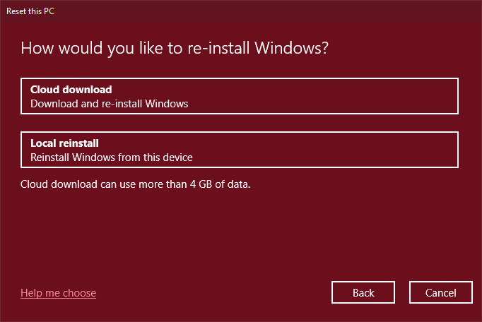 Cách sử dụng Windows 10 Cloud Recovery để thiết lập lại PC