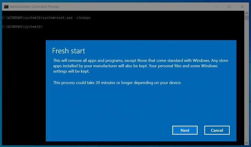 Cách lấy lại tính năng Fresh Start trên Windows 10 2004