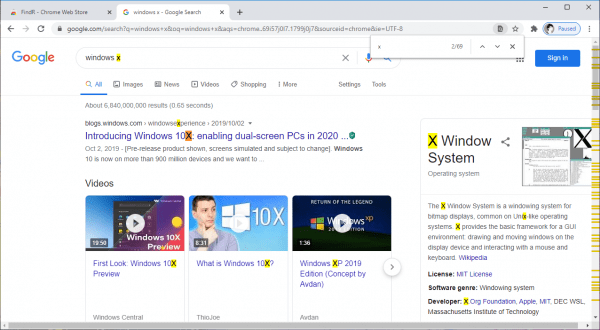 Tìm kiếm từ, thay thế từ trên trang web trong Chrome