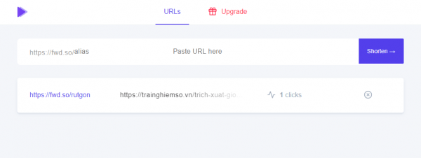 Rút gọn link an toàn với Forward
