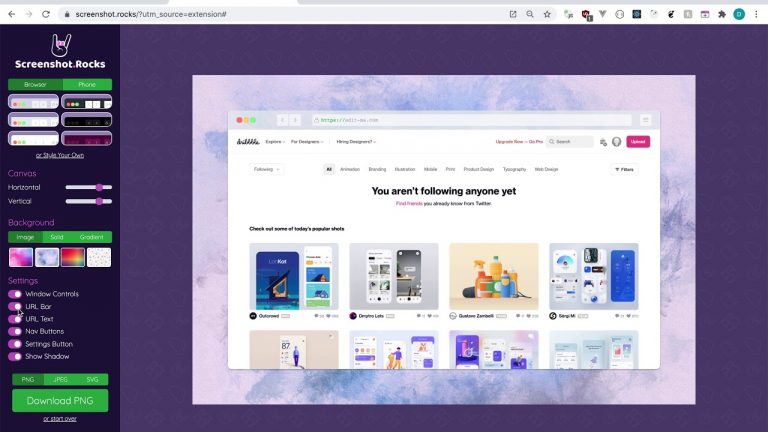 Screenshot Rocks: Click chuột, có ngay ảnh chụp màn hình mockup